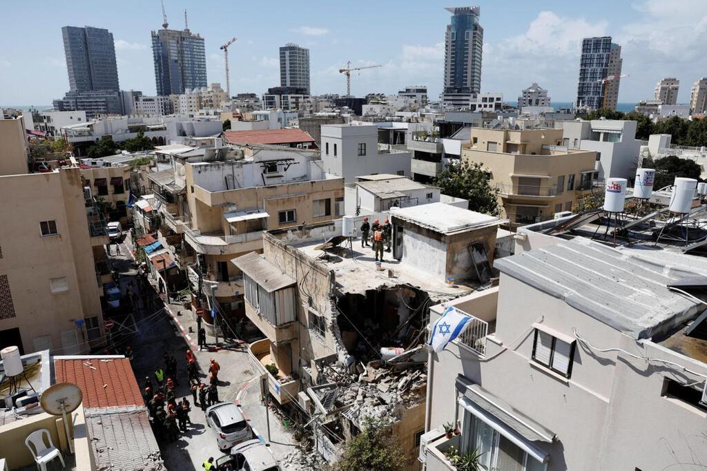 תל אביב נפילה פגיעה רסיס שבר יירוט ירי שיגור איראן מבצע שאגת הארי 22.3.26