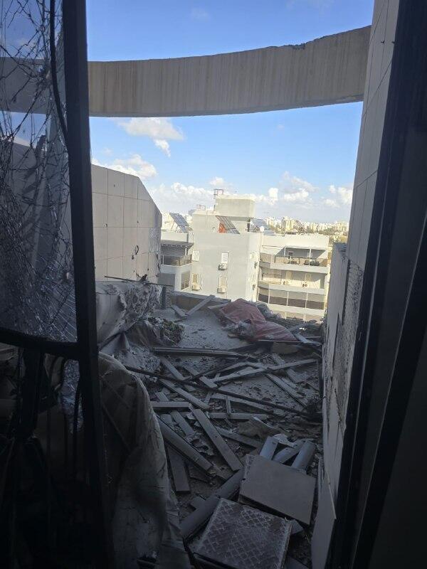 זירת נפילה ב בת ים שאגת הארי מלחמה עם איראן 22.3.26
