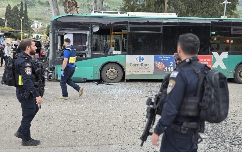 זירת נפילה בקריית שמונה (צילום: דוברות משטרת ישראל) משטרה ב זירת נפילה ב קריית שמונה 23.3.26 שאגת הארי מלחמה עם איראן