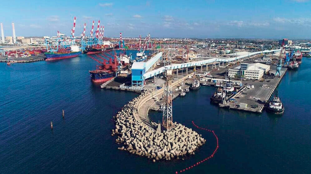 מסוע גרעינים ב נמל אשדוד