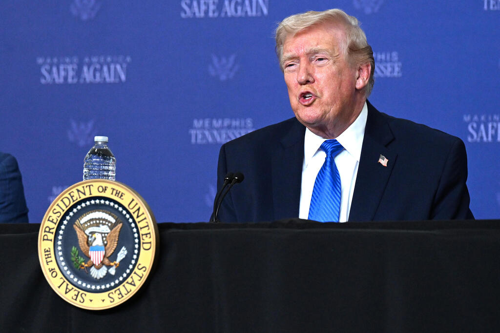 נשיא ארה"ב דונלד טראמפ נואם בשולחן עגול בטנסי 23.3.26