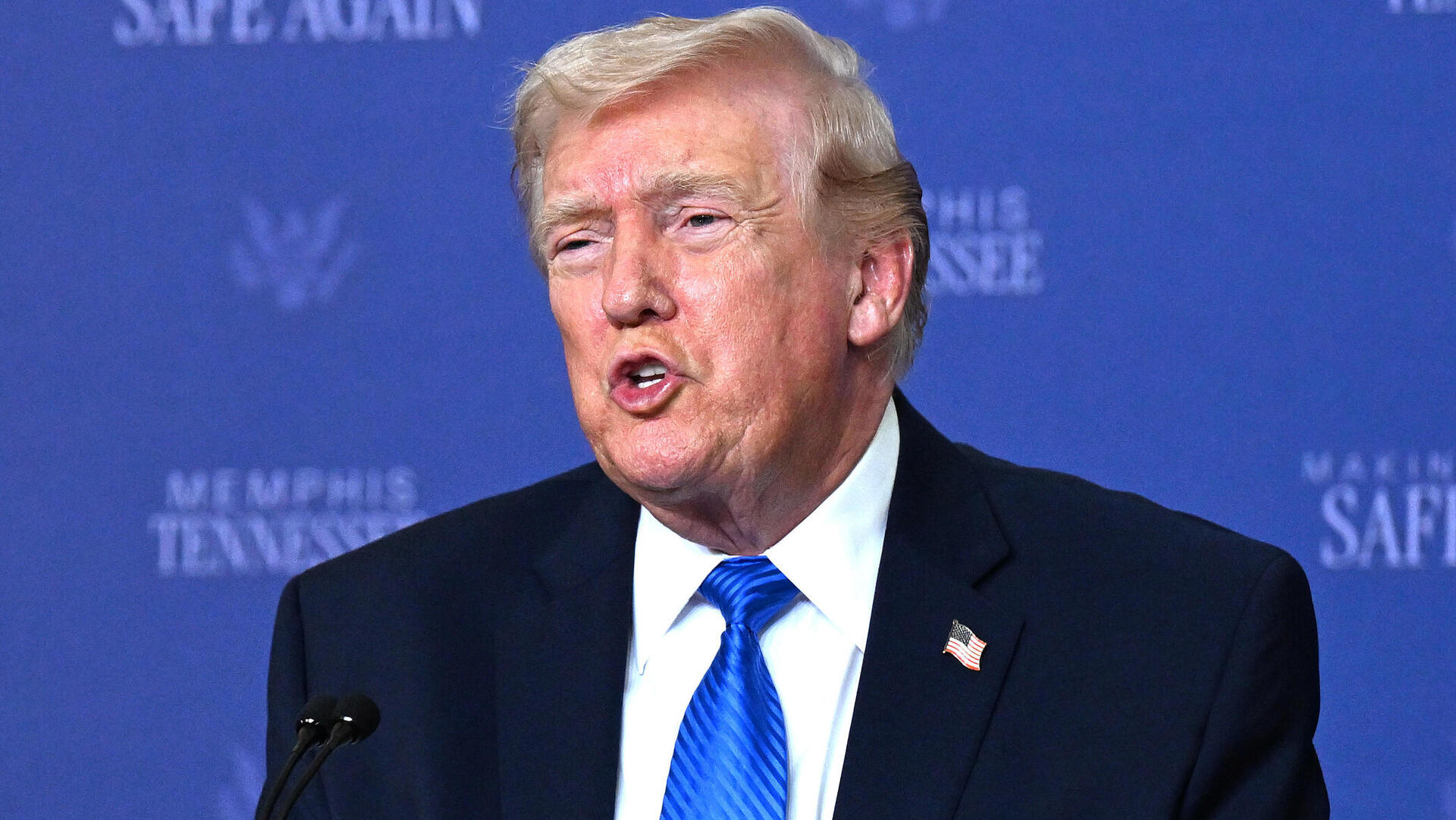 נשיא ארה"ב דונלד טראמפ נואם בשולחן עגול בטנסי 23.3.26