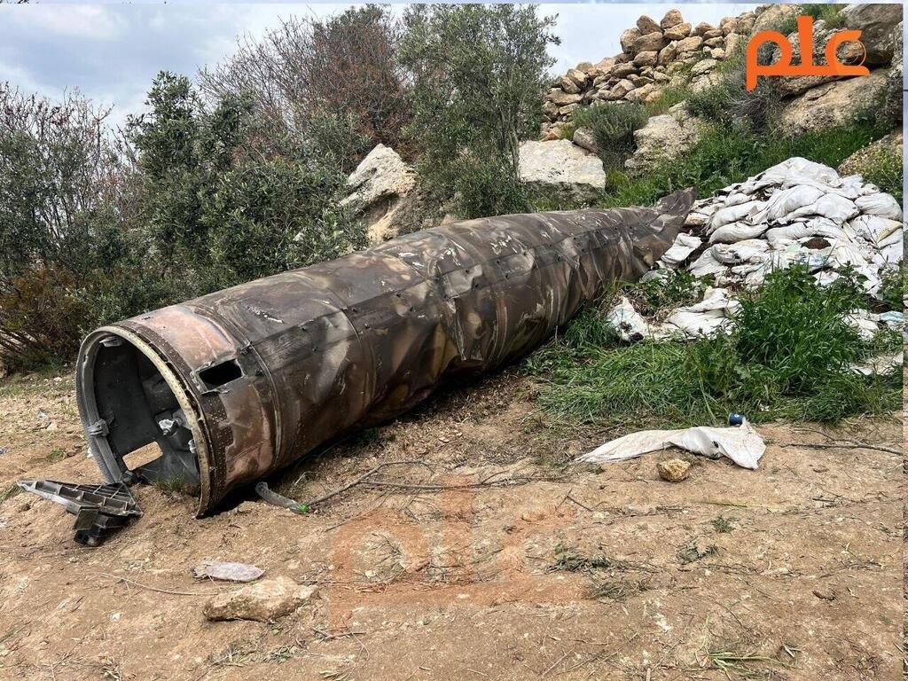 טיל איראני aיורט נפל באזור חברון חברון כפר נובא שריד טיל איראני יורט נפל איראן