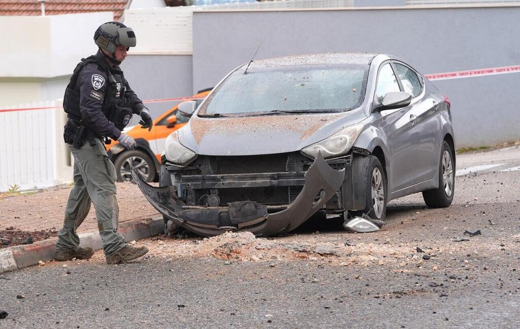 קריית שמונה 2 זירה נפילה רסיס טיל ירי לבנון חיזבאללה שבר יירוט 25.3.26