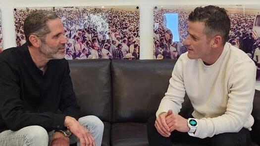 יאיר כ"ץ יו"ר ועד עובדי תעשייה אווירית עם יו"ר ועד ההנדסים והטכנאים ברפאל ויקטור חסון