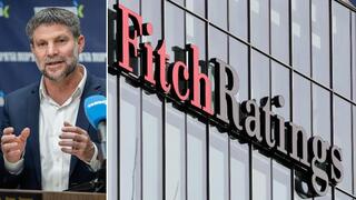 שר האוצר בצלאל סמוטריץ' לצד סוכנות הדירוג פיץ'