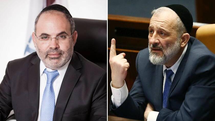 יו"ר ש"ס אריה דרעי והמשנה למנכ"ל משרד הפנים משה מור יוסף (צילומים: אלכס קולומויסקי, אתר משרד הפנים) יו"ר ש"ס אריה דרעי והמשנה למנכ"ל משרד הפנים משה מור יוסף