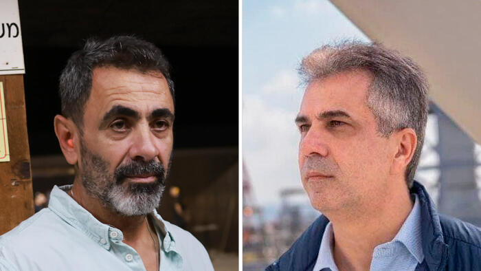 מימין: השר אלי כהן וניצב בדימוס שמעון לביא. "אין לי היכרות מוקדמת עם כהן" (צילומים: אסף מגן לעמ טל שחר) מימין אלי כהן ו שמעון לביא ניצב ב דימוס