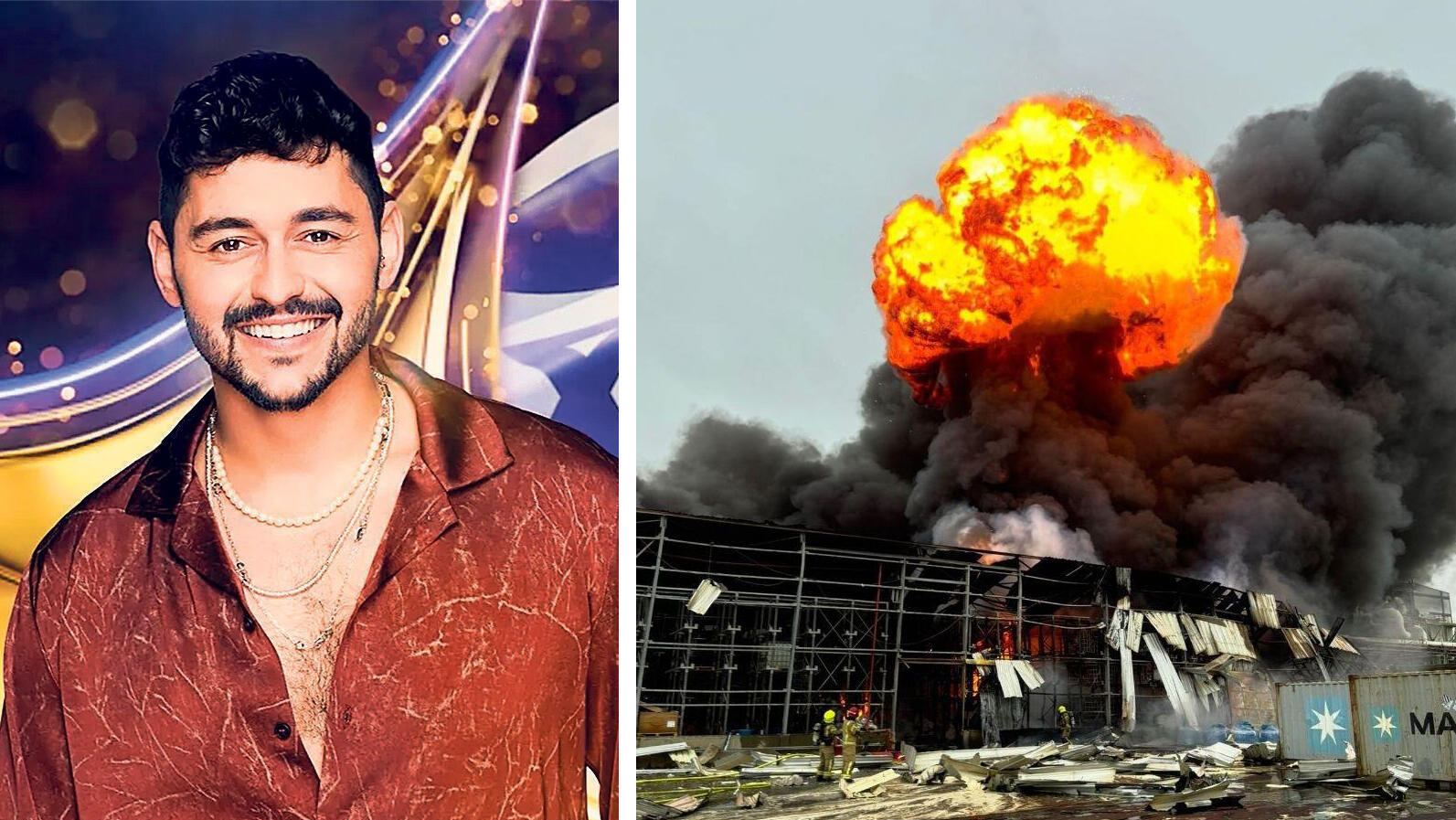 מלחמה פגיעת טיל מ איראן ב נאות חובב לצד הזמר נועם בתן  נציג ישראל ל אירוויזיון 2026