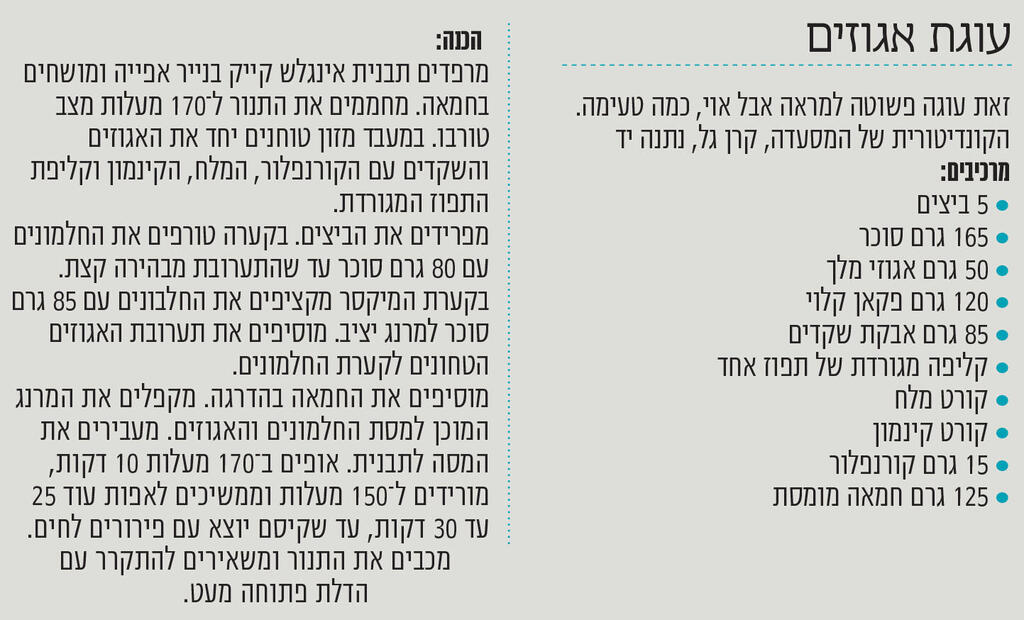 אינפו עוגת אגוזים פנאי