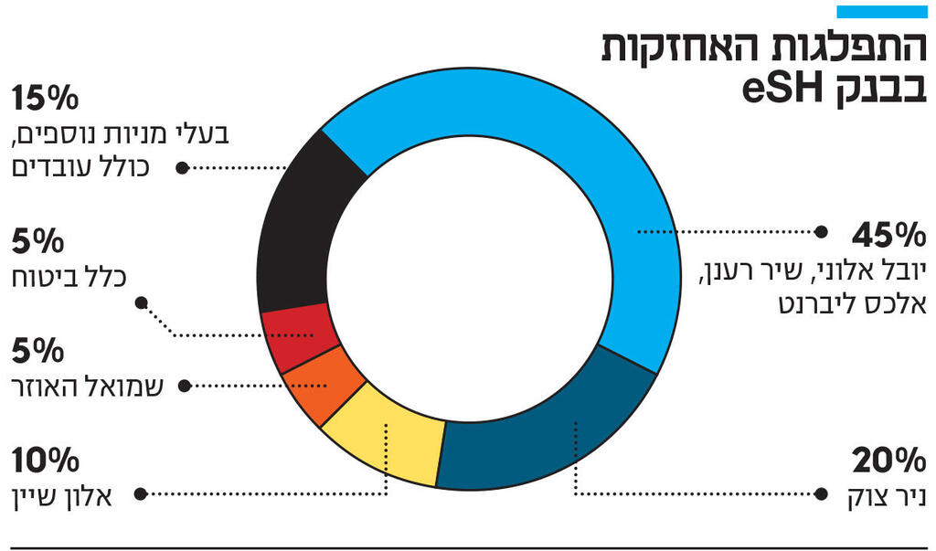 אינפו התפלגות האחזקות בבנק eSH