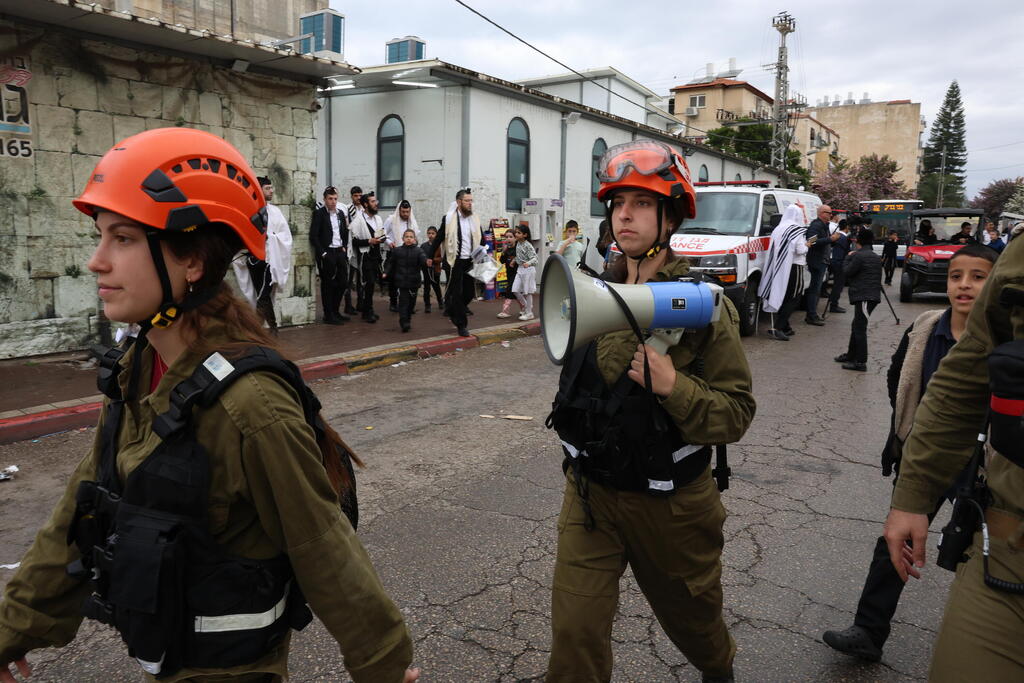זירת פגיעה טיל איראני ב בני ברק מלחמה עם איראן 1.4.26