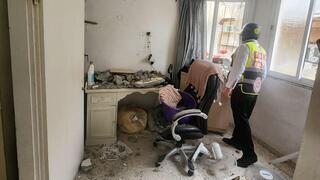 בני ברק כוחות זירה בניין נפגע פגיעה טיל בית