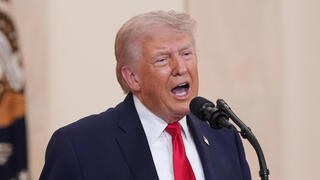 נשיא ארה"ב דונלד טראמפ אמריקה ארה"ב נואם נאום הצהרה איראן מלחמה שאגת הארי ישראל מבצע עדכון עדכונים הבית הלבן