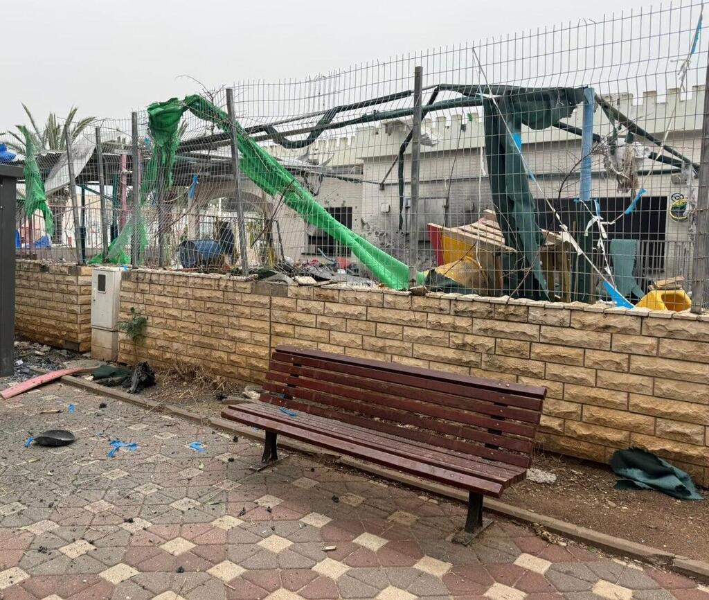 נזק ל גן ילדים ב נהריה איראן שאגת הארי