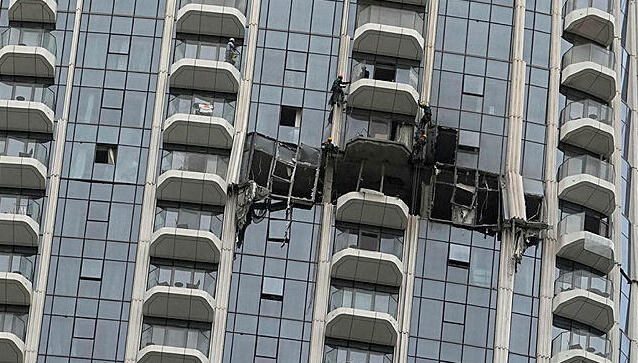 נזק שנגרם ל מלון ב דובאי איחוד האמירויות מתקיפה איראנית מרץ 2026