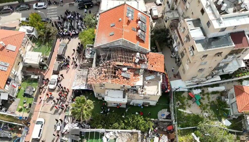 רמת גן נזק בית טיל מתפצל איראן שאגת הארי