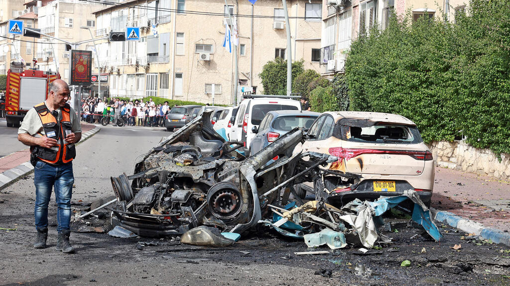 זירת הרס באזור רמת גן־גבעתיים. השיקום אינו משקולת משמעותית לתקציב (צילום: דנה קופל) זירת הרס באזור רמת גן גבעתיים בעקבות נפילת טיל מ איראן