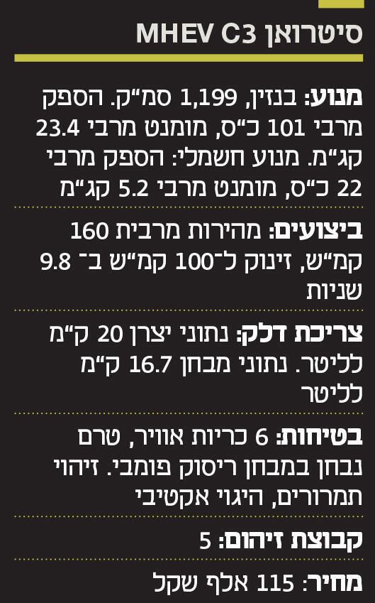 אינפו סיטרואן MHEV C3