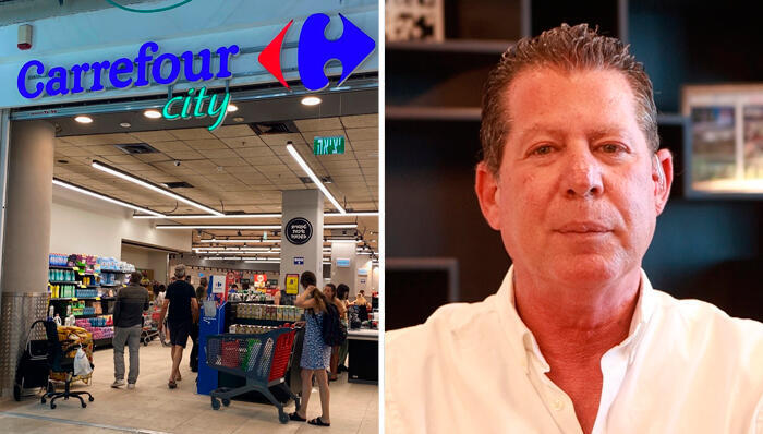 מימין מיכאל לובושיץ וסניף של קרפור