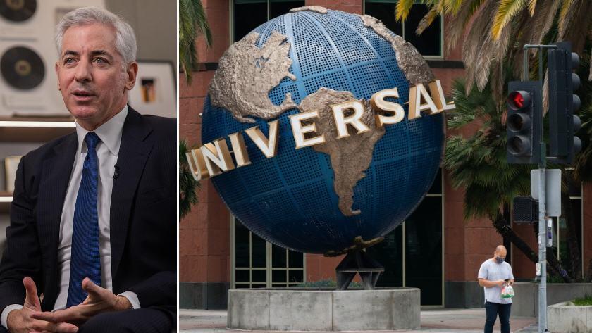 ביל אקמן לצד מטה יוניברסל מיוזיק