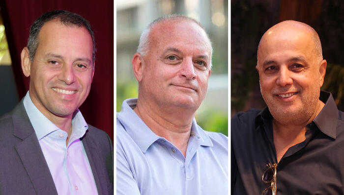 מימין עמוס לוזון אורי אדלסבורג ו אייל בן סימון