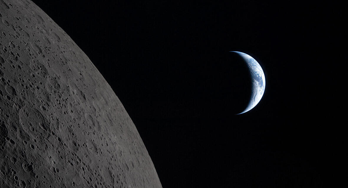 פוטו ירח ארטמיס ירח כדור הארץ