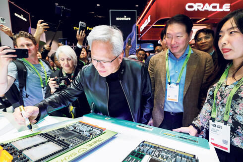 Nvidia CEO Jensen Huang last month at a conference in San Jose 