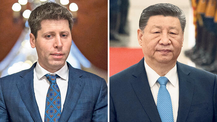 נשיא סין שי ג'ינפינג ומנכ"ל OpenAI סם אלטמן