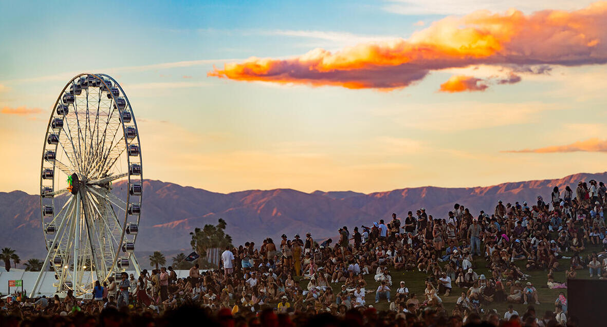 פוטו פסטיבל Coachella קהל נוף
