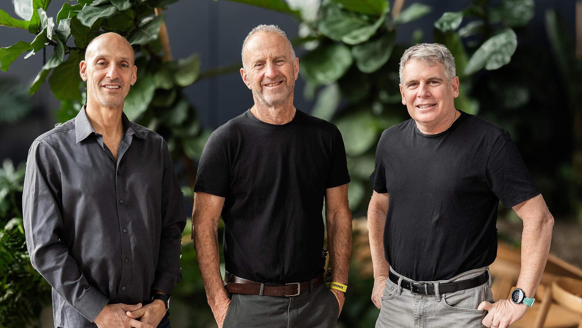 מימין גיל פרידלנדר חן לינצ'בסקי ו ג'ייסון וולף שותפים מנהלים בקרן Iron Nation