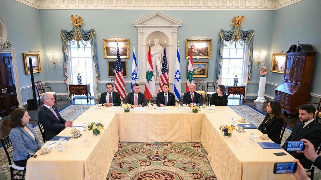 מייק וולץ מרקו רוביו מישל עיסא יחיאל לייטר וושינגטון ארה"ב שיחות בין ישראל לבנון