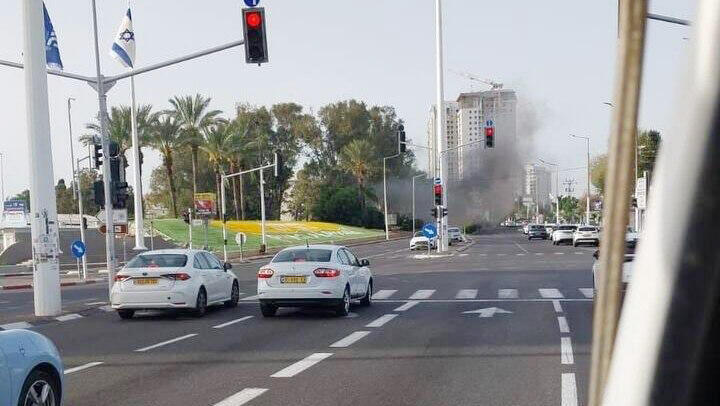 נהריה עשן נפילה שברי יירוט כטב"ם