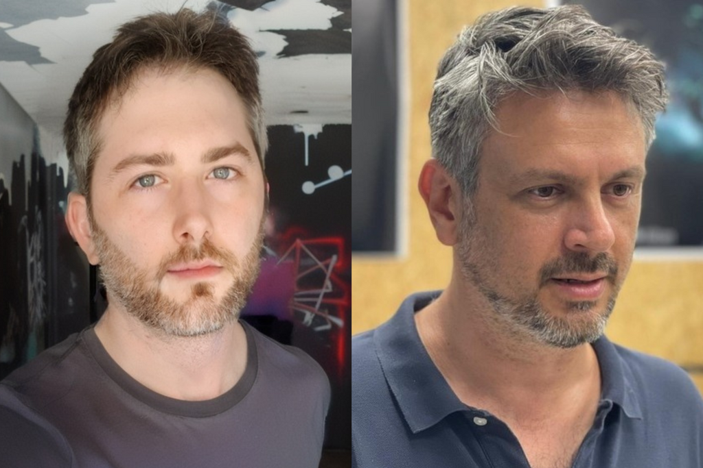 GRIME 2 game director Yarden Weissbrot (left) and Clover Bite studio manager Ofir Katz (right). 