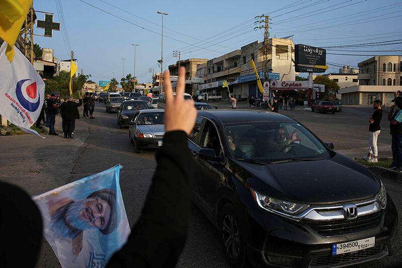 העיירה זפתא בדרום לבנון, הבוקר (צילום: AP Photo/Hassan Ammar) העיירה זפתא ב דרום לבנון אחרי הפסקת האש 17.4.26