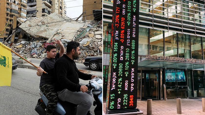 בורסת תל אביב לצד תושבים ב ביירות לבנון אחרי הפסקת האש 17.4