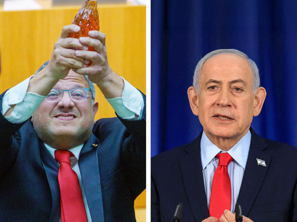 ראש הממשלה בנימין נתניהו והשר לביטחון לאומי איתמר בן גביר (צילומים: Ronen Zvulun / POOL / AFP, שלו שלום) ראש הממשלה בנימין נתניהו והשר לביטחון לאומי איתמר בן גביר