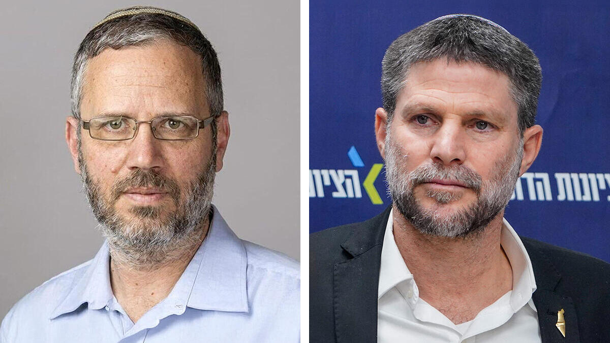 מימין בצלאל סמוטריץ שר האוצר ו ישראל מלאכי המיועד לתפקיד מנכ"ל האוצר