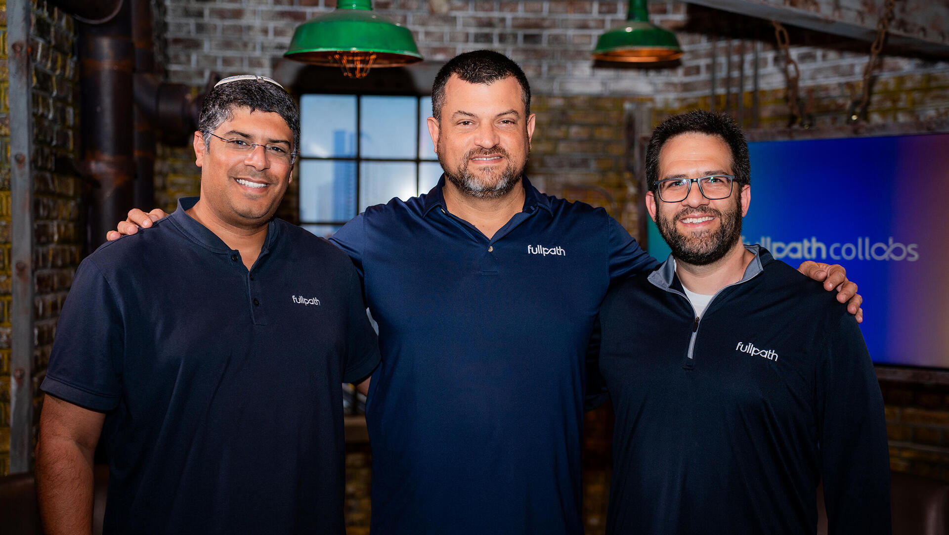 חברת פולפאת׳ מימין ישי גולדשטיין , אהרן הורביץ ו אליאב משה