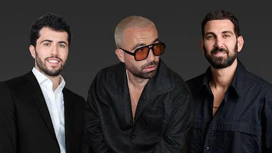 מימין מאור מלול עומר אדם ו ניסים שריאל גאון