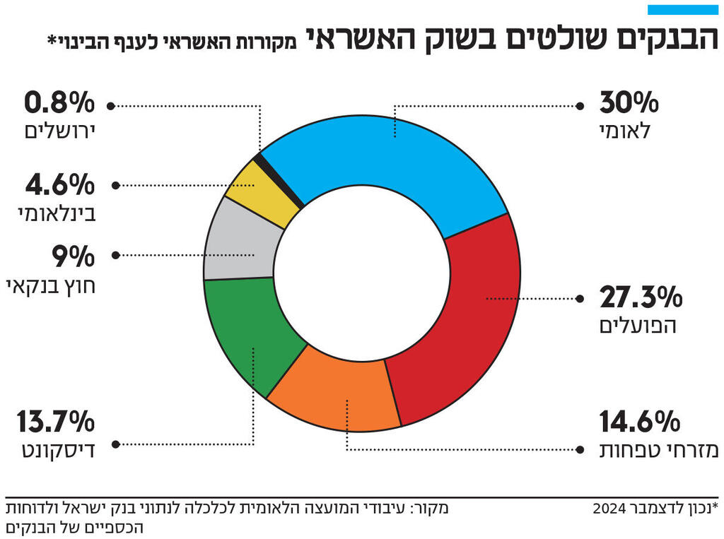 אינפו הבנקים שולטים בשוק האשראי