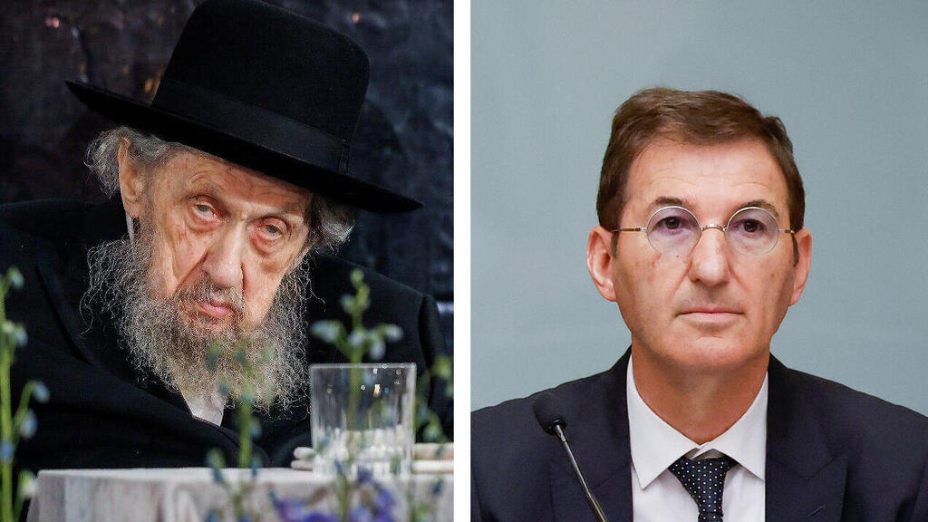 מימין יו"ר ועדת החוץ והביטחון בועז ביסמוט ומנהיג דגל התורה הרב דב לנדו