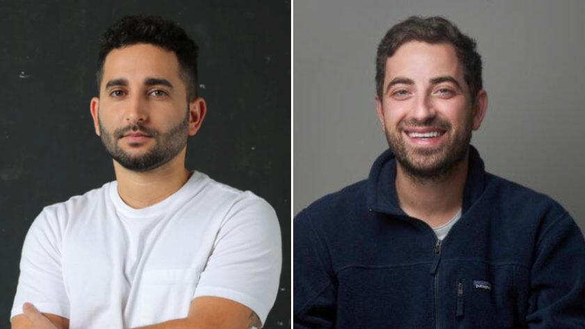 מימין ראובן מוסקוביץ' בעלים ו תום צדוק מנכ"ל ILTV