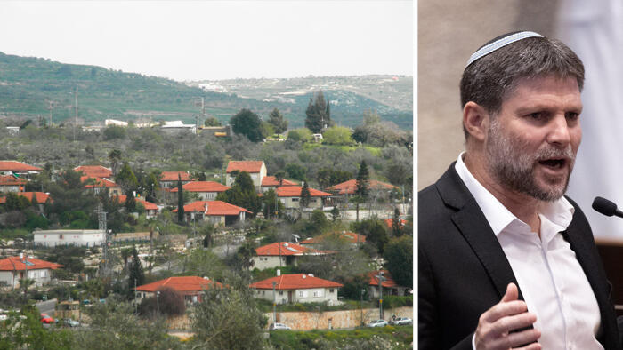 שר האוצר בצלאל סמוטריץ' לצד ההתנחלות קדומים שבה הוא גר. דואג לבוחריו (צילומים: אלכס קולומויסקי יורם שורק, via Wikimedia Commons) בצלאל סמוטריץ' התנחלות קדומים שבה גר בצלאל סמוטריץ'