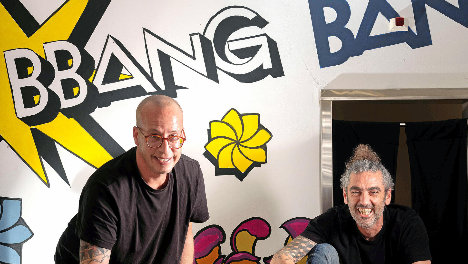 מימין השפים עופר אלמליח ו קובי בנדלק מסעדת BBANG BANG בבנג באנג פנאי