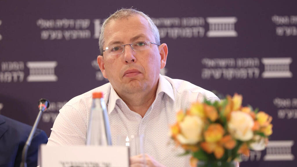 מנהל רשות המסים שי אהרונוביץ' (צילום: עודד קרני) כנס אלי הורביץ לכלכלה וחברה מנהל רשות המסים שי אהרונוביץ'