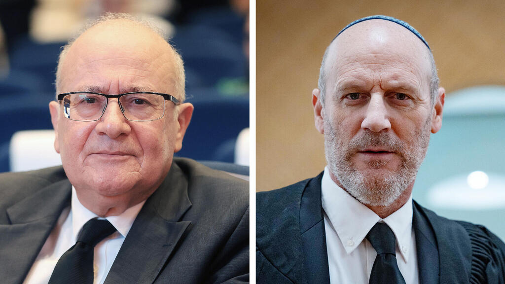 המועמדים למבקר המדינה מימין עו"ד מיכאל ראבילו ושופט העליון בדימוס יוסף אלרו