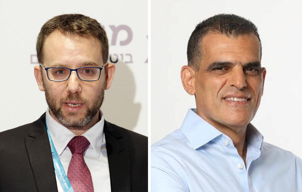 מימין יו"ר איגוד ההייטק אלון בן צור והכלכלן הראשי באוצר שמואל אברמזון