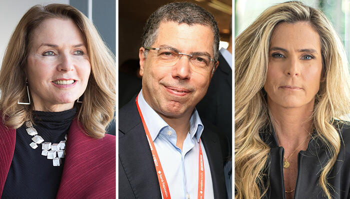 Michal Braverman-Blumenstyk (from left), Microsoft Israel R&amp;D Center Managing Director; Arik Kleinstein, co-founder of Glilot Capital; Adi Soffer Teeni, General Manager of Meta Israel. 