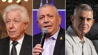 מימין: שמואל חרל"פ, גדי איזנקוט ופרנק לואי